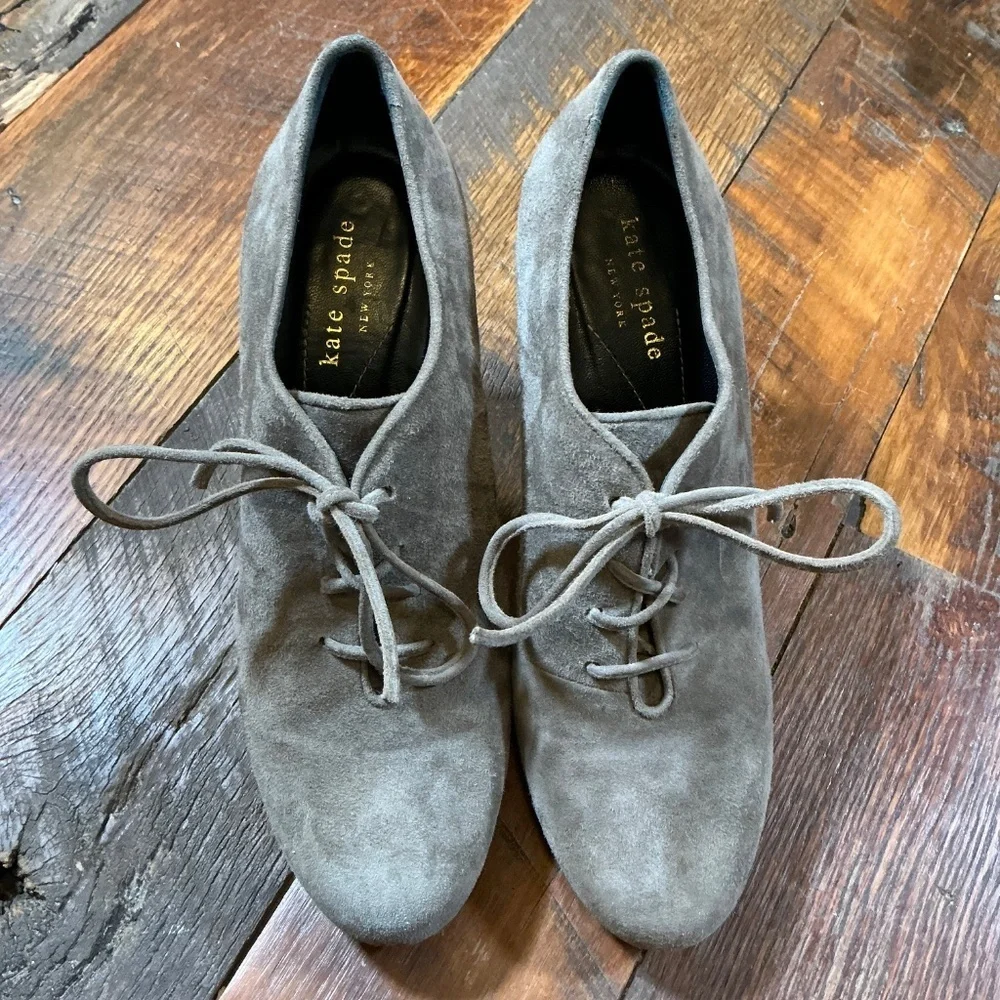 Kate Spade New York Karmela Taupe Suede Booties Made in Italy Size 7.5
